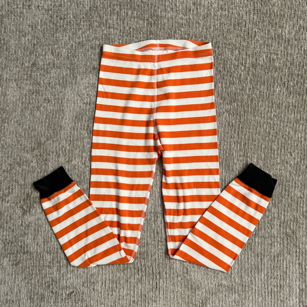 Peanuts Snoopy Halloween Pajama Set Orange Stripe Hanna Andersson 10 - Picture 5 of 7